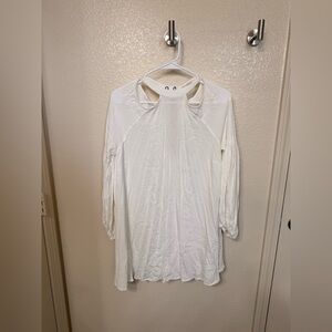 Free People Cream Cutout dress